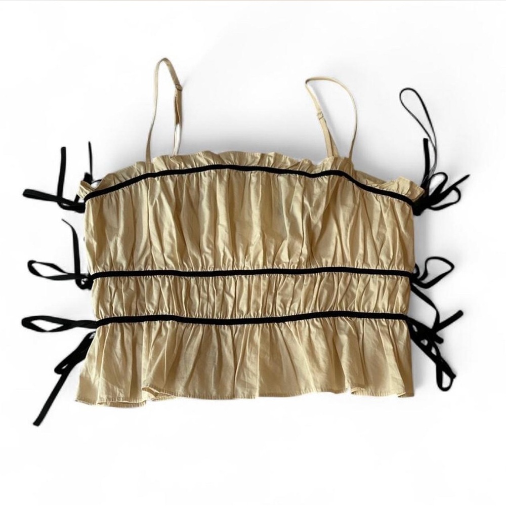 Cream Ruffled Top